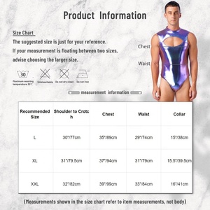 Mens Metallic Bodysuit Leotard Pool Party Swimwear Nightclub Performance Costume Beach Pool <b>Pole</b> <b>Dancing</b> Stage Performance - Product Image 6