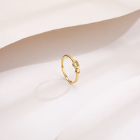 Bague double cœur en acier inoxydable, bijoux fantaisie, délicate, en argent sterling