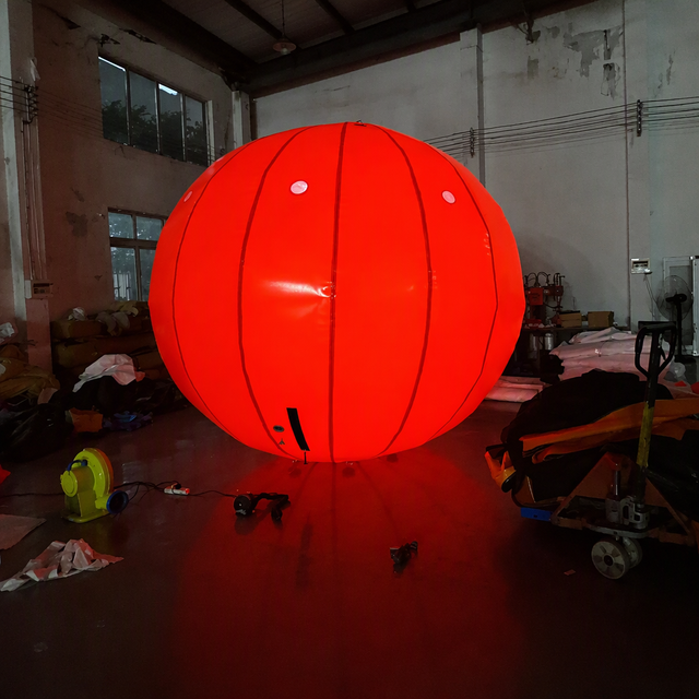 Inflatable Floating Target Luminous Ball at Night Custom Red Inflatable Light Ball for Party or Event Decoration