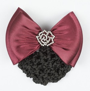 Cheveux Snood Filets Bowknot Décor Français Barrette Pince À Cheveux Strass Cristaux Rose Fleur Arc <span class=keywords><strong>Crochet</strong></span> Hairnet Titulaire <span class=keywords><strong>Chignon</strong></span> Couverture - Product Image 3