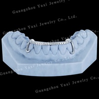 Grillz dentaires de haute qualité en argent 925 et or massif, style Hip Hop, avec pierres rondes taille brillant certifiées par un tiers