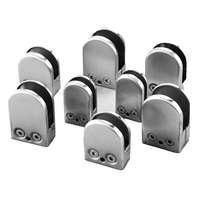 Pinces à verre en acier inoxydable 304 Pince à verre Support de support Clip de garde-corps en verre plat