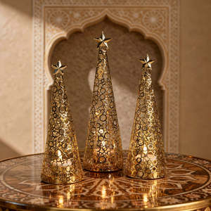 מנורות פלסטיק בסגנון מרוקאי של מרמי עם חרוזים, פנסי רוח רטרו, פנסי פסטיבל מזרחיים, פנסי נרות - Product Image 3