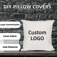 Housse de coussin carrée personnalisable noire et blanche pour la maison, la mode et l'hôtellerie – Taie d'oreiller unie DIY