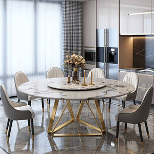 <span class=keywords><strong>Table</strong></span> à manger moderne et décontractée <span class=keywords><strong>de</strong></span> luxe petit appartement accessible <span class=keywords><strong>de</strong></span> style <span class=keywords><strong>scandinave</strong></span> en marbre salon en métal appartement <span class=keywords><strong>de</strong></span> luxe - Product Image 4