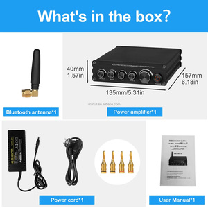 VOXFULL TPA3116 Amplificador Estéreo Receptor BT 5.0 Mini Power Amp 3CH 200W para Casa/Exterior/Garagem/Alto-falantes Passivos Teatro Sistema - Product Image 4