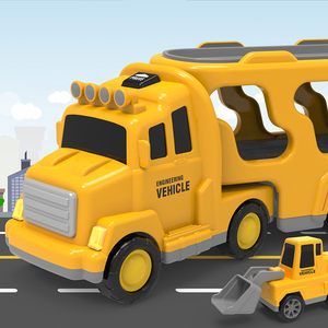 Juguete Educativo para Niños, Camión de Juguete de Plástico de Doble Capa, con Luces e Inercia, Música, para Ingeniería, Transporte, Policía, Ciudad, <span class=keywords><strong>Taxi</strong></span> - Product Image 6
