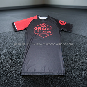 2025 mejor ropa de compresión MMA de alta calidad tela sublimada Rashguard corta Jiu Jitsu BJJ ropa de agarre muy demandada - Product Image 3