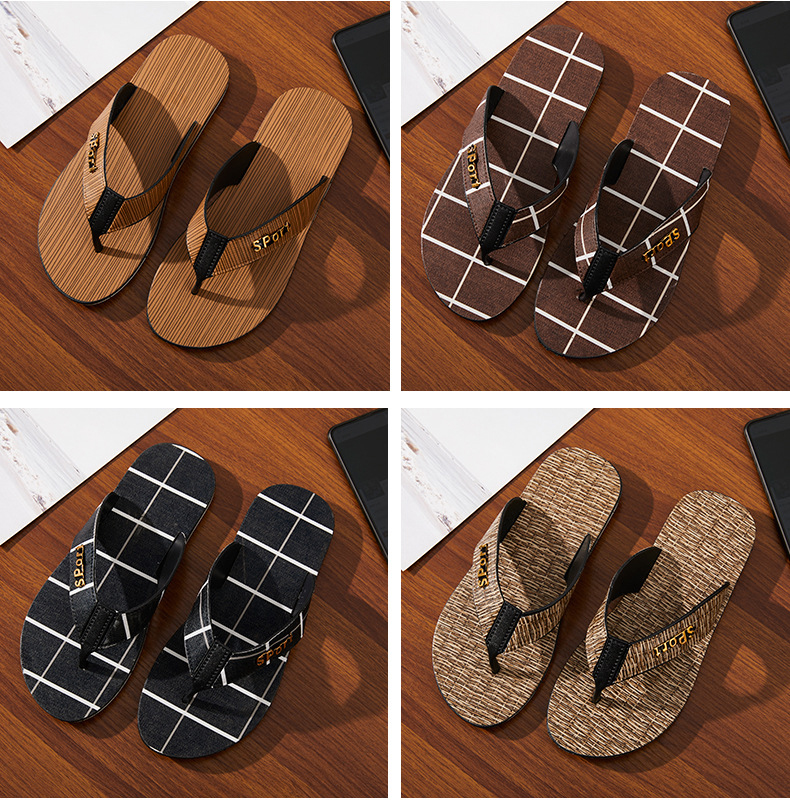 Custom PVC Blowing Men Summer Sandals Fashion Outside Wear Non-slip Men's Beach Flip-flops Slippers
