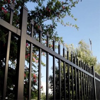 Panneau de clôture en fer noir thermolaqué, style industriel, 1,80 m, écologique, pour la sécurité domestique, résistant à l'eau, facile à installer