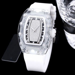 Exquisito Reloj Tourbillon con Diamantes, Caja de Zafiro, Diseño Transparente para Galas Retro, Exposiciones de Arte, Reloj Elegante para Uso Diario - Product Image 1