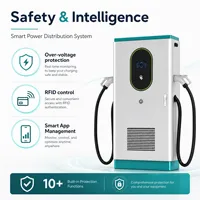 Station de recharge DC pour véhicules électriques à double connecteur CCS2/GB/T, refroidie par liquide, IP54, 600kW 800kW, câbles, OCPP 1.6J, pour parcs logistiques, commerciale, OEM ODM