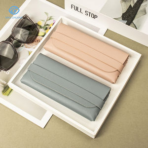 מפעל במלאי מלא משקפי שמש רכים pu פרמיה מעור משקפיים ניידים במקרה של לוגו מותאם אישית משקפיים תיק & תיק - Product Image 6