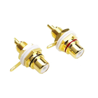 Connecteur RCA femelle pour montage sur panneau de châssis, adaptateur pour amplificateur, terminal audio, prise RCA