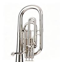 Good Price Eb Tone Silver Nickel Plated Brass Instruments 3 Piston Valve Alto Horn