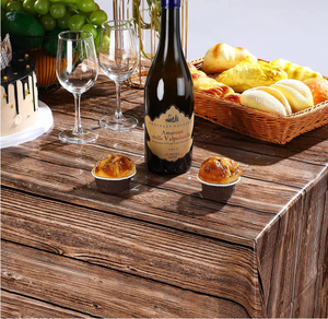 Khăn Trải Bàn Vân Gỗ Tự Nhiên Khăn Trải Bàn Bằng Nhựa Khăn Trải Bàn Trang Trại Cổ Điển Cho Nhà Kho Phương Tây Chủ Đề Tiệc Cưới Sinh Nhật - Product Image 3