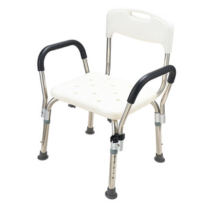 Chaise de douche Maifeng 50x42x80cm, hauteur réglable, structure en acier inoxydable, équipement de sécurité pour salle de bain - Product Image 1