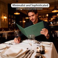 Porte-menu en cuir de haute qualité personnalisé pour restaurant, porte-menu en cuir pour mariage, couvertures de menu pour bars, menu en cuir imperméable, logo personnalisé