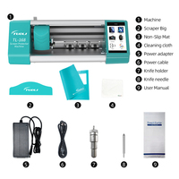 Máquina Cortadora de Protectores de Pantalla TuoLi Unlimited para Teléfonos Móviles Plotter de Película de Hidrogel TPU Máquina Cortadora de Piel Trasera de Teléfono DIY
