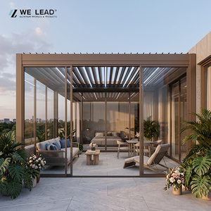 Pérgola de Aluminio Weleadalu Motorizada, Impermeable, para Autos, Muebles de Patio, Moderna, Personalizada, con Recubrimiento en Polvo - Product Image 1