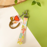 Lanière personnalisée en polyester avec logo imprimé par sublimation, porte-clés court avec clip détachable