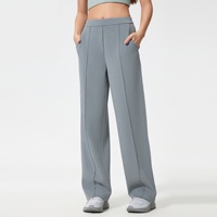 Nouveaux pantalons de survêtement décontractés pour femmes coupe ample couche d'air sensation nue pantalon à jambes larges minceur pantalon à jambes droites pour l'automne