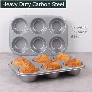 Black Carbon Steel Nonstick Eco-friendly Durable Muffin Pan Rectangle <b>Baking</b> <b>Tray</b> 0.7mm Thickness <b>Oven</b> Safe <b>for</b> Cupcakes Mini - Product Image 3