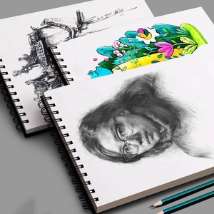 Feuilles de bloc-notes en papier personnalisées pour carnet de croquis à reliure en spirale, idéales pour le <span class=keywords><strong>dessin</strong></span>, la peinture et le bloc-notes - Product Image 3