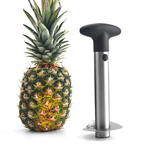 Pineapple Squeeze Stainless Steel Pineapple Cutter Core <b>Remover</b> Peeler Extractor Easy To Clean Hand Wash Only Black And Yellow - Product Image 4