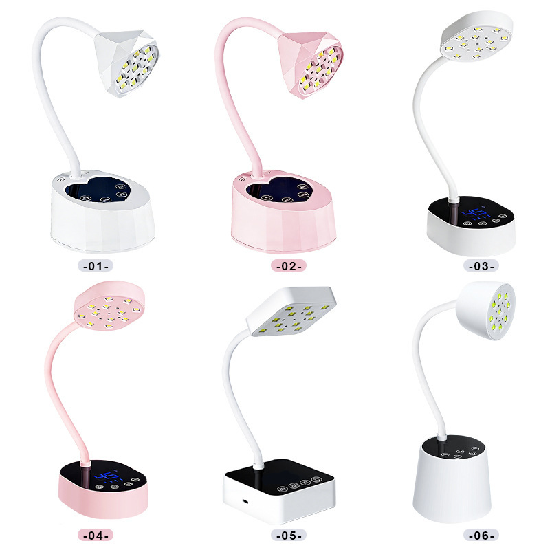 Custom Brand 36W Rechargeable LED UV Nail Lamp, Plastic Material, Quick Dry Gel Curing Light, Adjustable Nail Dryer for Home Use