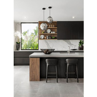 Cbmmart armário de cozinha moderno de madeira branca completa design de móveis para ilhas de cozinha