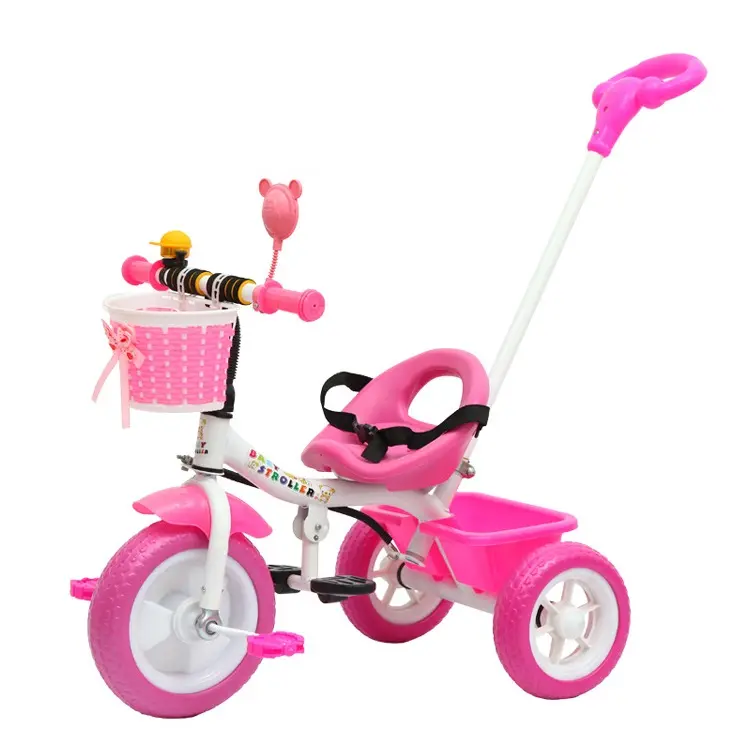 Triciclo push bicicleta trike ajustável, para bebê, criança, infantil, idade 15 meses a 3 anos