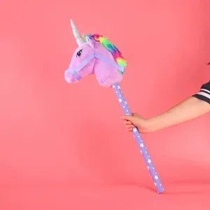 Jouet en peluche tête de cheval et licorne 2024, super doux en coton PP lavé, avec son, pour enfants, idéal pour soulager le stress - Product Image 3