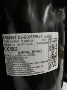 Compresseur frigorifique Samsung DS-GB052FBVA 5HP en acier inoxydable à courant continu (DC <span class=keywords><strong>Inverter</strong></span>) <span class=keywords><strong>R410A</strong></span> pour pièces CVC - Product Image 4