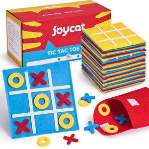 Joycat 2025 nuevo estilo 12cm sobre regalos para estudiantes Mini rompecabezas de fieltro Tic Tac Toe tablero de juego estratégico juguetes educativos para niños - Product Image 1