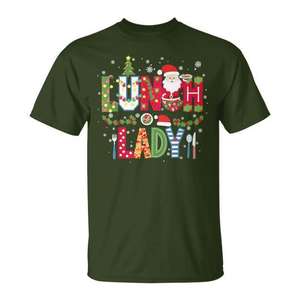 Camiseta navideña para damas de la lonchera, regalo navideño para los trabajadores de la cafetería escolar - Product Image 1