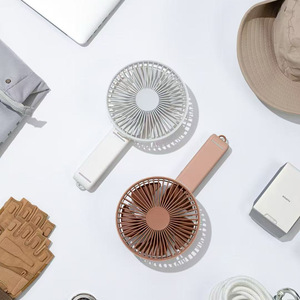 Mini ventilateur portatif avec batterie rechargeable, pliable, alimenté par USB, portable, à poser sur le bureau, mural, silencieux, moteur DC, blanc, bleu, rose - Product Image 2