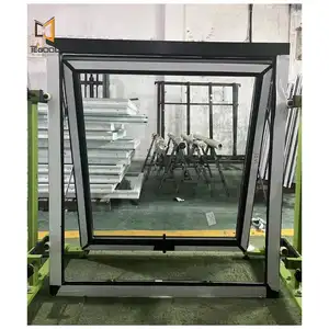 Hurricane Resistance Double Glass PVC Black Awning Window