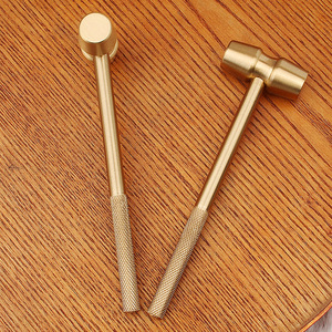 Marteau en laiton, marteau miniature multifonctionnel, marteau rond en cuivre de petite taille aux deux extrémités, vente en gros d'articles d'artisanat - Product Image 3