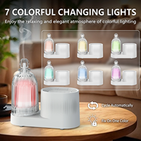 Diffuseur d'arômes pour huiles essentielles, diffuseur d'aromathérapie portable avec lumière d'ambiance pour la chambre, le bureau, l'hôtel