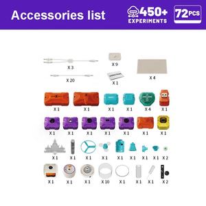 72 Uds Kit de bloques de construcción de circuito STEM 450 + experimento de ciencia física proyectos de circuito de exploración electrónica juguete de ingeniería - Product Image 6