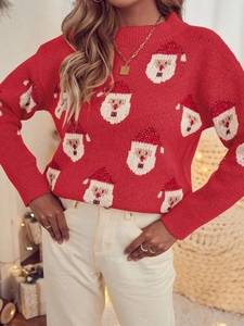 <span class=keywords><strong>Pull</strong></span> ras du cou Père Noël Jacquard Motif Logo Tricot <span class=keywords><strong>Pull</strong></span> <span class=keywords><strong>de</strong></span> Noël <span class=keywords><strong>moche</strong></span> personnalisé - Product Image 5