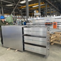 Boîte à outils extérieure en alliage d'aluminium de haute qualité personnalisée avec tiroirs, serrures T et serrures à queue de baleine, finition polie