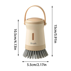 Brosse de nettoyage de cuisine avec distributeur de savon, brosse à vaisselle, éponge à récurer, outil de nettoyage de cuisine, accessoires de nettoyage - Product Image 4