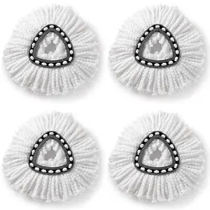 Recambio de cabezal de fregona giratoria de microfibra <span class=keywords><strong>Easy</strong></span> Wring para <span class=keywords><strong>Vileda</strong></span> para O-cedar Triangle <span class=keywords><strong>Easy</strong></span> Wring Microfiber Mop Pad - Product Image 1