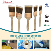 CHOPAND Pinceau à peinture mural en vrac, écologique, avec manche en bois, conçu sur mesure, 2/3/4 pouces, outil de décoration pour bâtiments commerciaux
