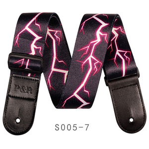 Venta al por mayor barato Transferencia de Calor impresión guitarra hombro cinturón poliéster acústico eléctrico guitarra Correa - Product Image 6