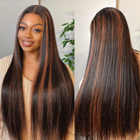 Perruques en cheveux humains HD 13x4 sans colle, couleur marron, fournisseur de perruques en cheveux naturels avec dentelle frontale, perruques en cheveux humains couleur marron méché blond