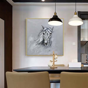 Pittura a mano a olio di cavallo dipinto a mano colore animale astratto <span class=keywords><strong>su</strong></span> <span class=keywords><strong>tela</strong></span> personalizzata per la decorazione della parete del soggiorno - Product Image 5