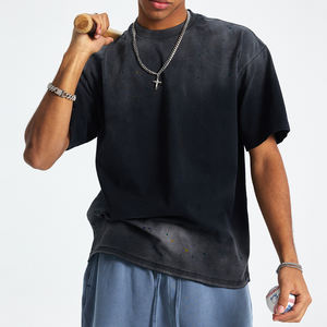 Débardeurs et T-shirts pour hommes avec logo personnalisé, délavés à l'acide, pour l'entraînement en extérieur, la salle de sport, surdimensionnés, vierges, pour hommes - Product Image 5